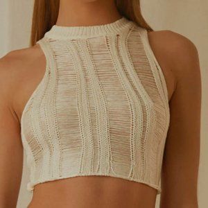 Perri Ladder Knit Tank - Ivory